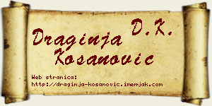 Draginja Kosanović vizit kartica